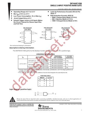 SN74AHC1G00DBVR datasheet  